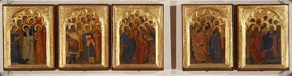 Predela, Políptico de Santos, Vírgenes y Mártires de Giovanni da Milano