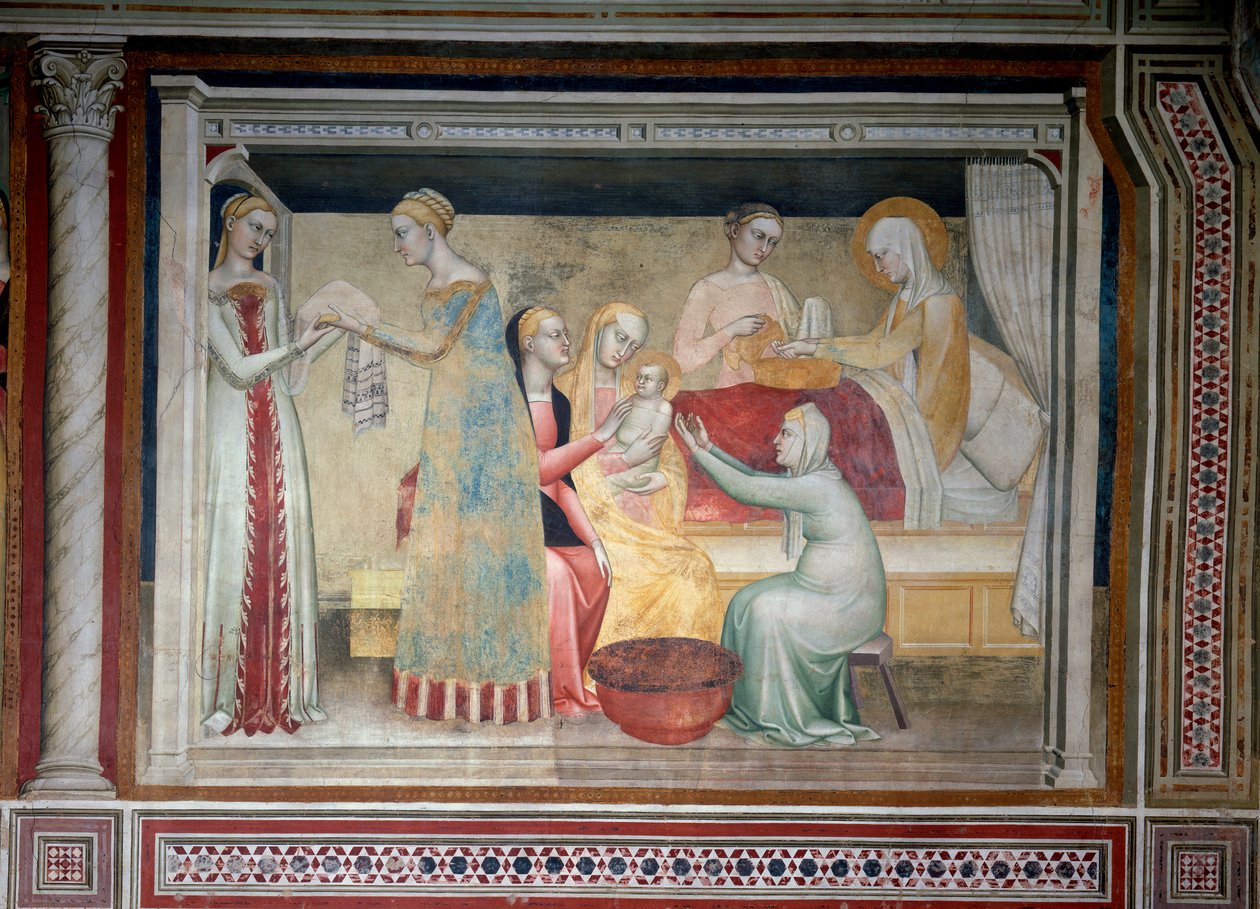 La vida de la Virgen: el nacimiento de María de Giovanni da Milano