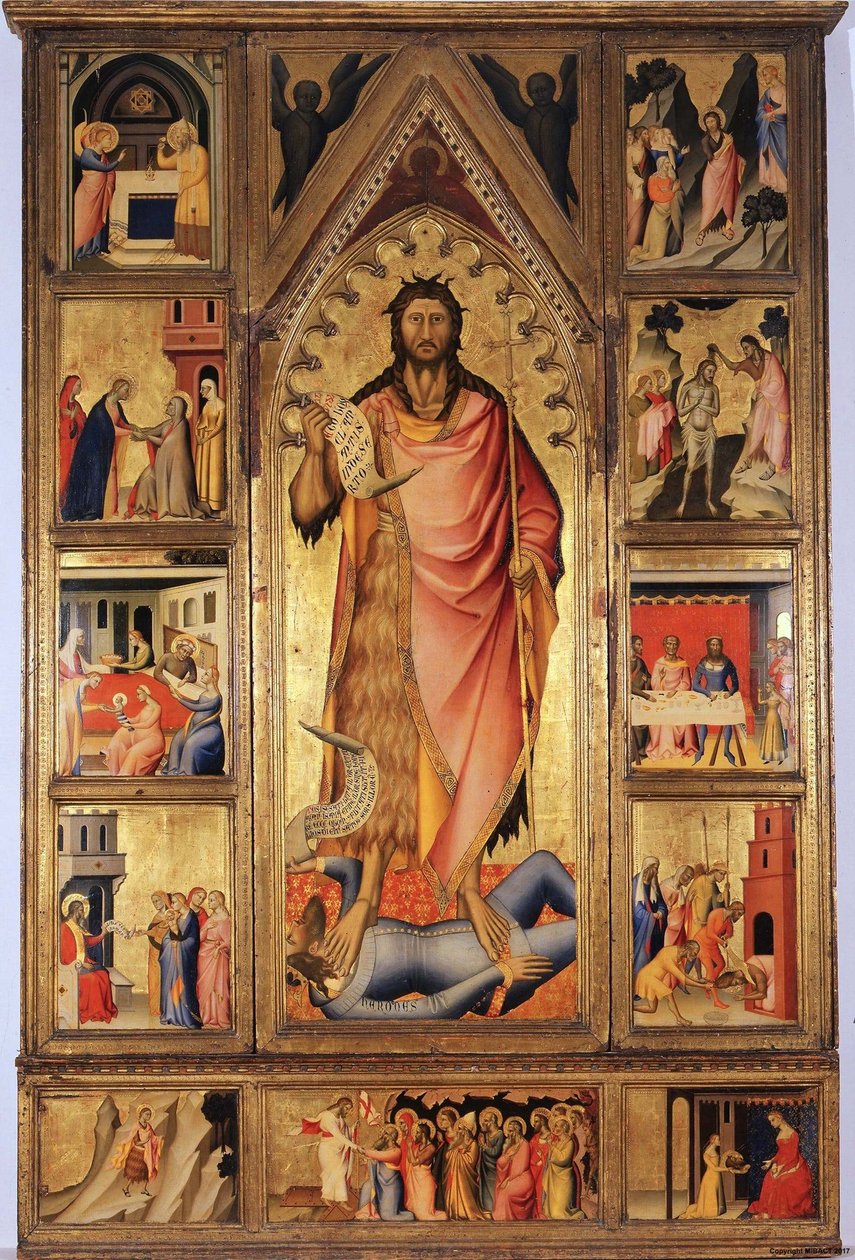 Retablo del Bautista de Giovanni del Biondo