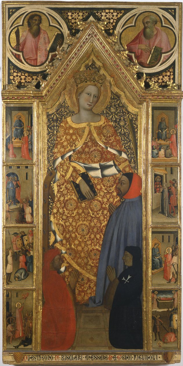 Santa Catalina con escenas de su vida de Giovanni del Biondo