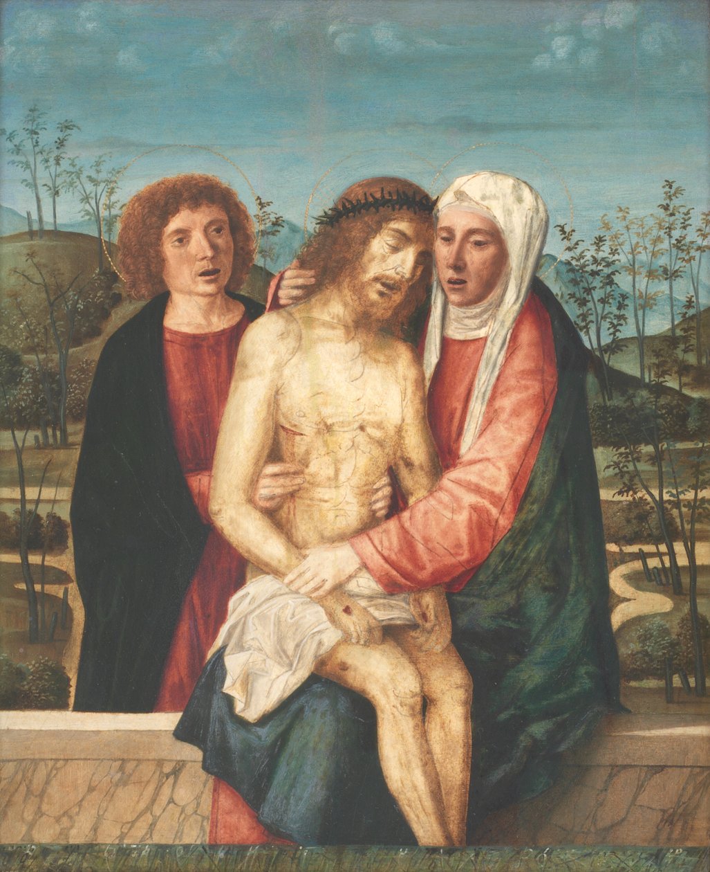 Piedad con la Virgen y San Juan de Giovanni di Niccolo Mansueti