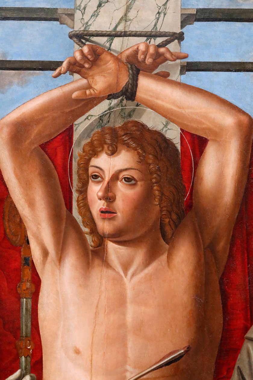 San Sebastián con los Santos Liberal, Gregorio, Francisco y Roque de Giovanni di Niccolo Mansueti
