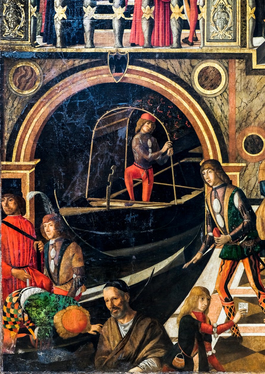 La curación milagrosa de la hija de Benvegnudo da San Polo gracias a una reliquia de la cruz, hacia 1502 (óleo sobre lienzo) de Giovanni di Niccolo Mansueti