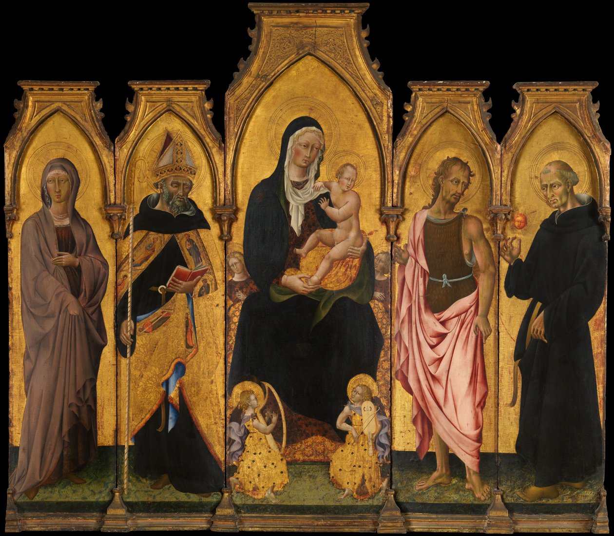 Madonna y el Niño con santos de Giovanni di Paolo