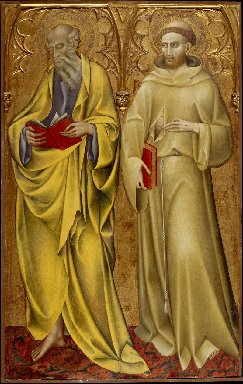 San Mateo y San Francisco, ca. 1435 de Giovanni di Paolo