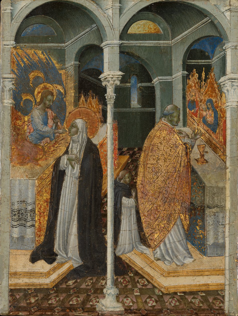 La comunión milagrosa de Santa Catalina de Siena de Giovanni di Paolo