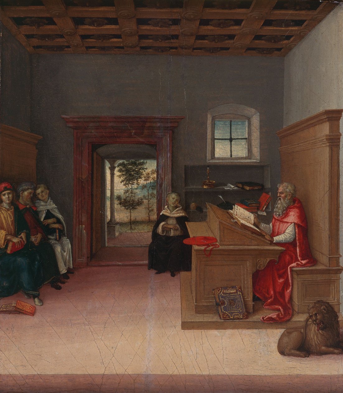 San Jerónimo en el estudio, c.1500-04 (óleo sobre madera) de Giovanni di Pietro (c.1450 1529)