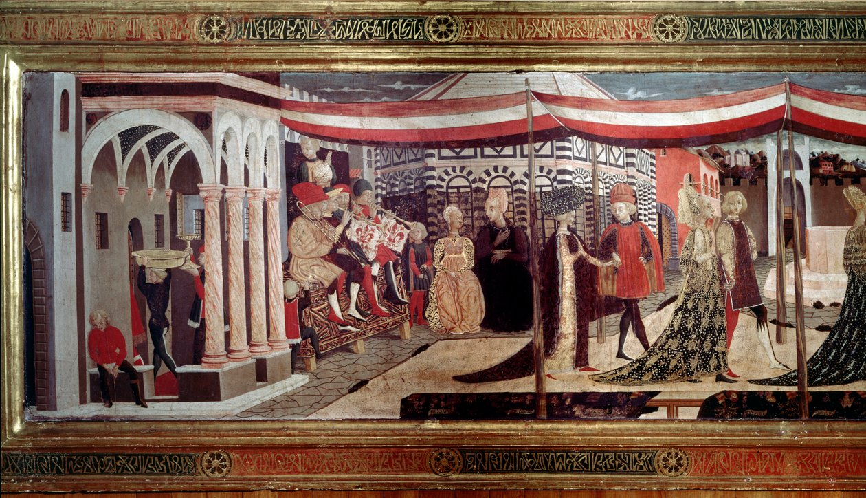 Ceremonia de boda renacentista (detalle) de Giovanni di Ser Giovanni Scheggia