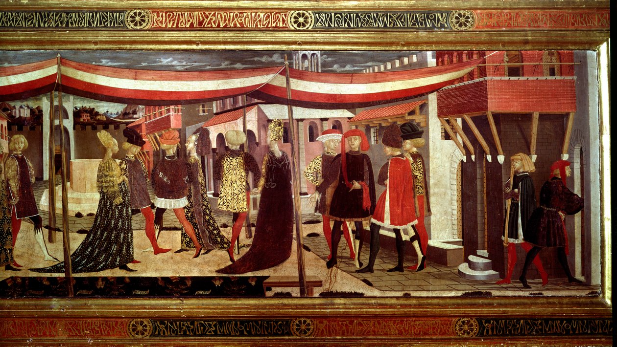 Ceremonia de boda renacentista (detalle) de Giovanni di Ser Giovanni Scheggia