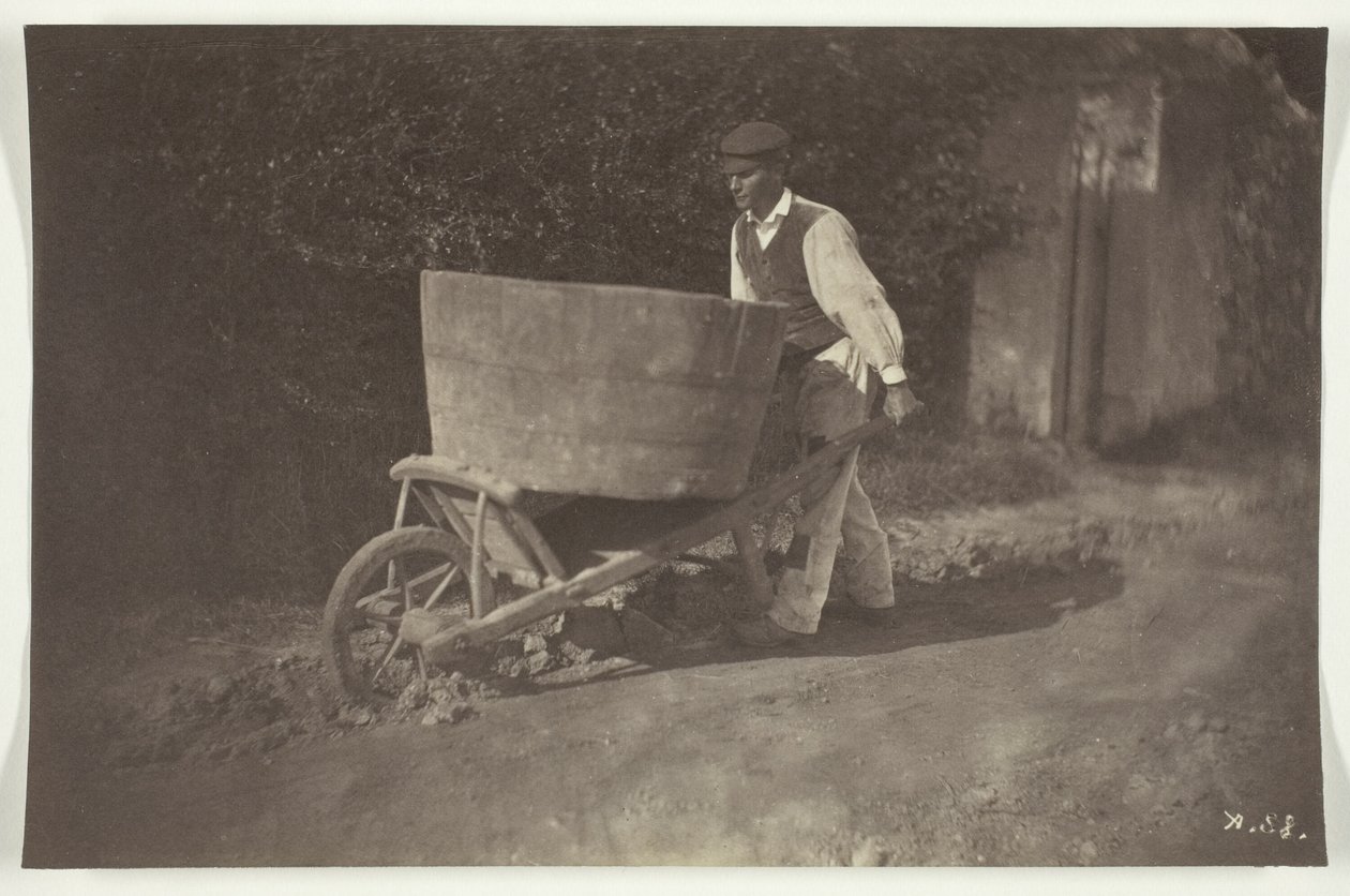 Campesino con carretilla de Giraudon