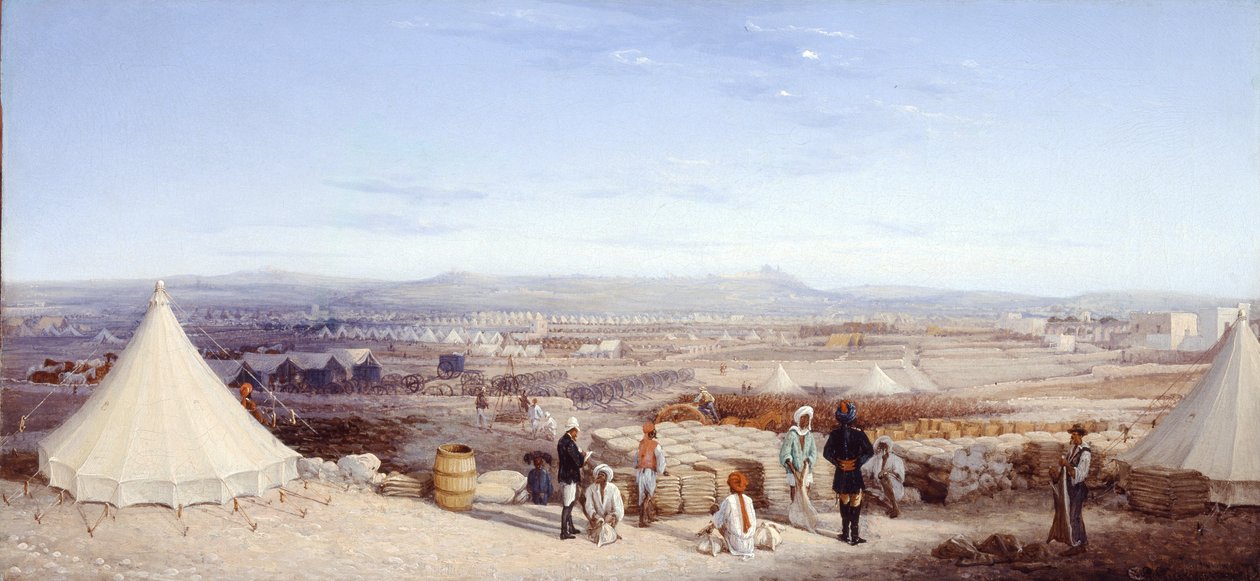 Campamento de caballería india, Malta, 1878 de Girolamo Gianni