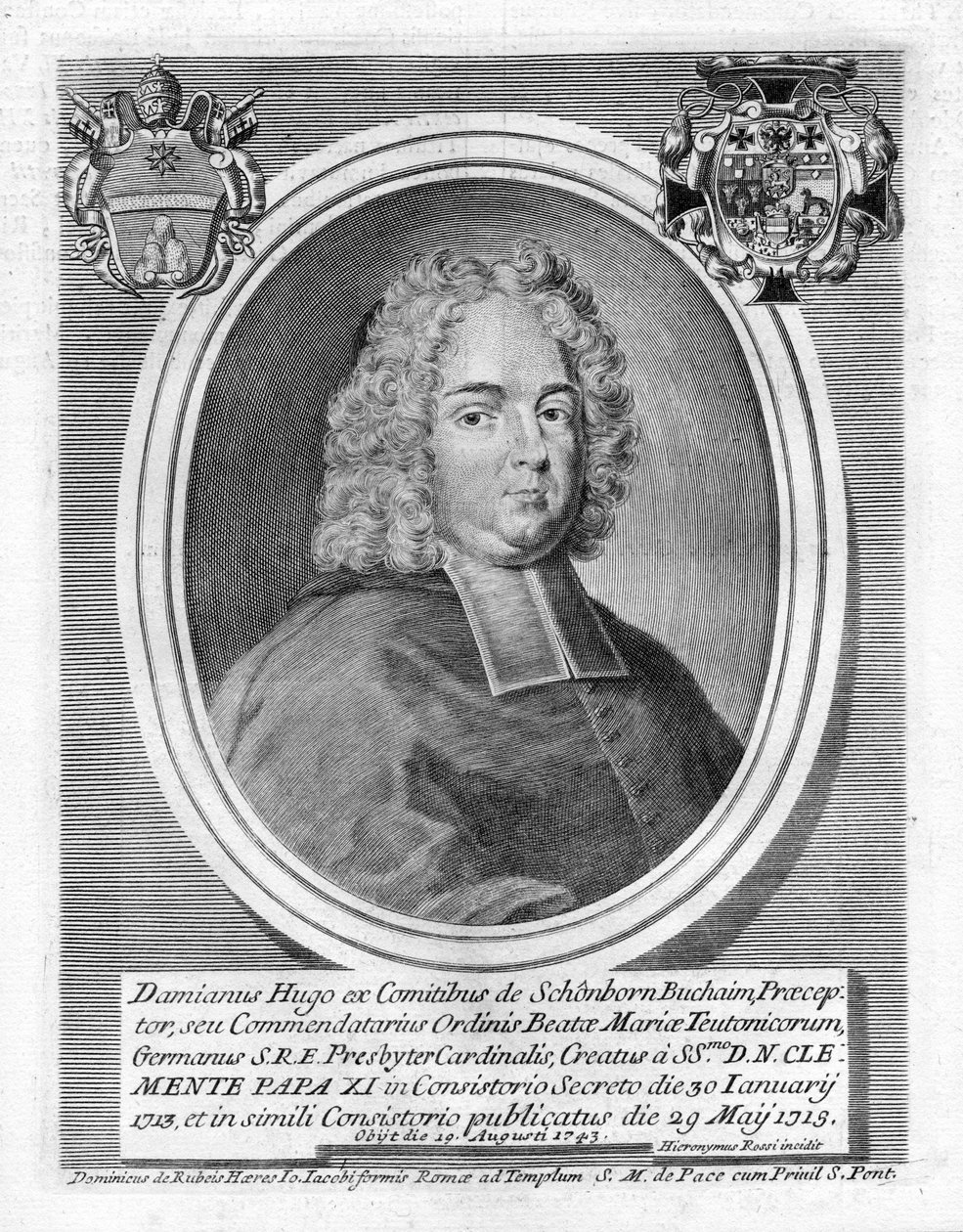 Retrato grabado de Girolamo Rossi