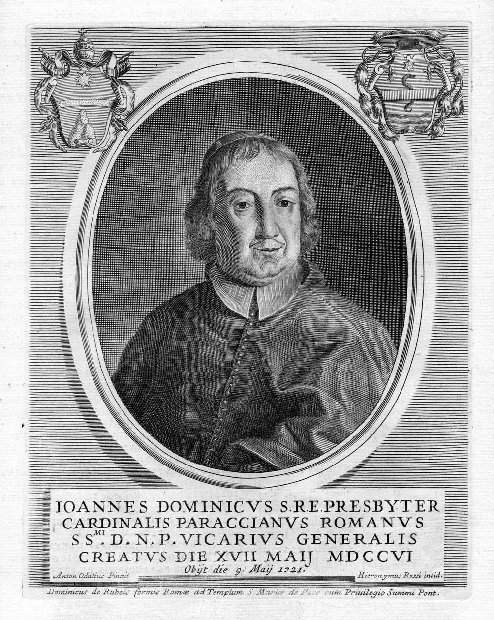 Retrato grabado de Girolamo Rossi