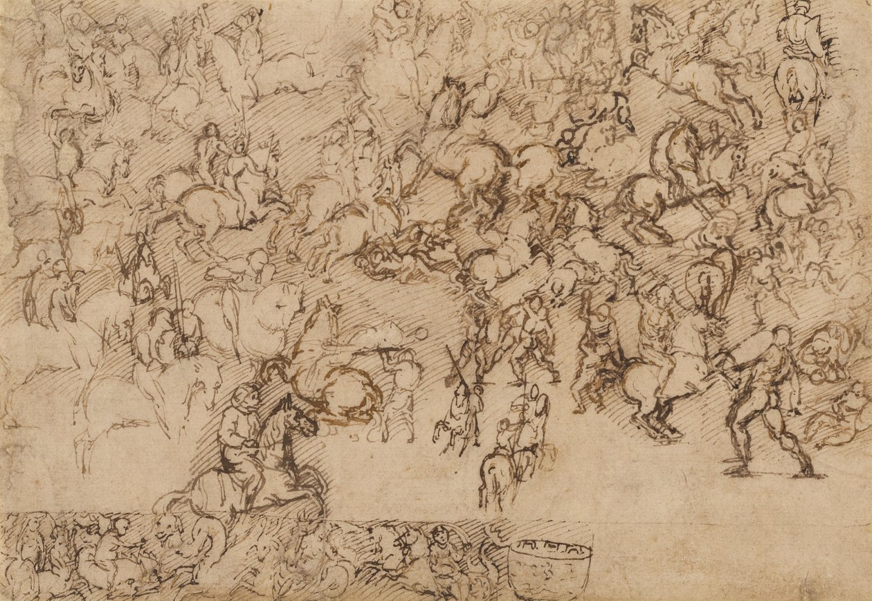 Escena de batalla de Girolamo Genga