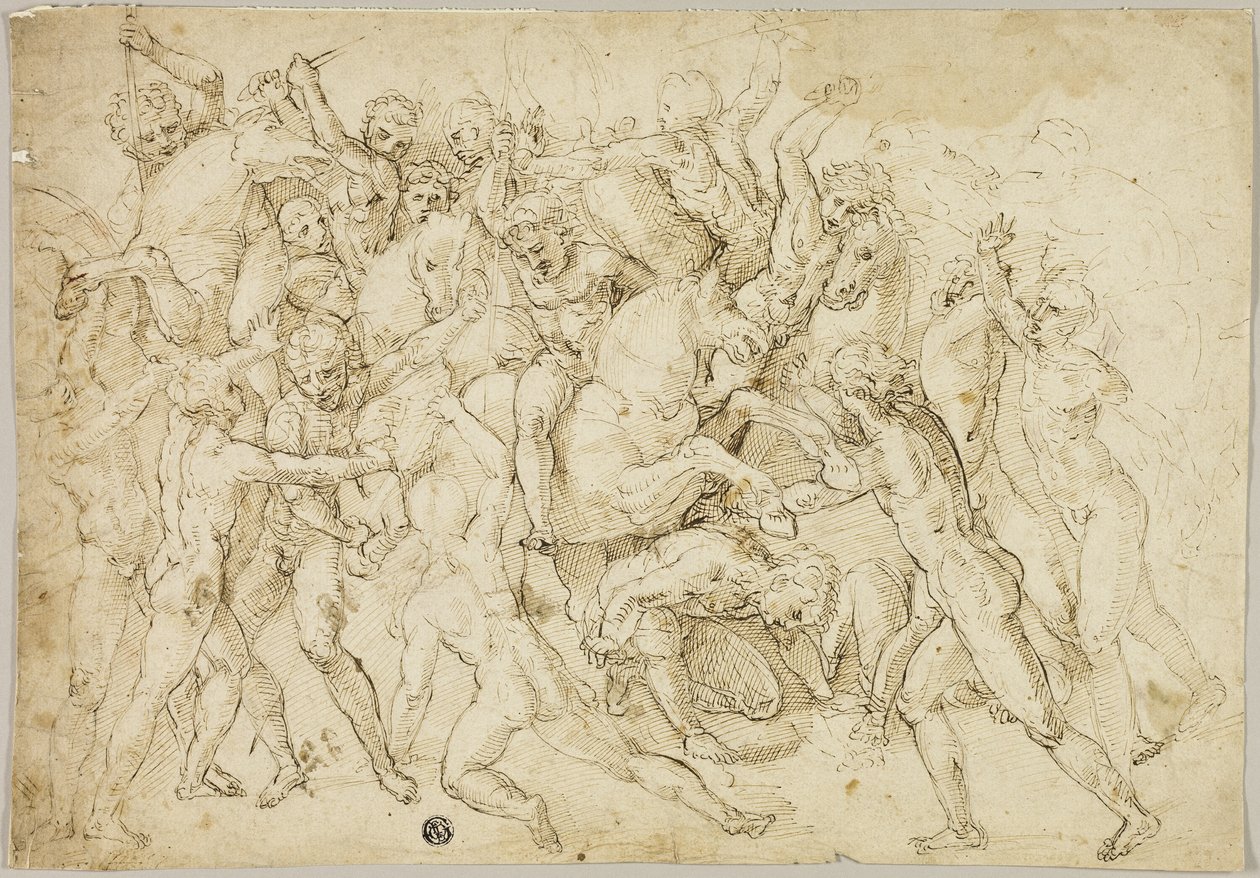 Batalla entre Caballería y Soldados de Infantería de Girolamo Genga