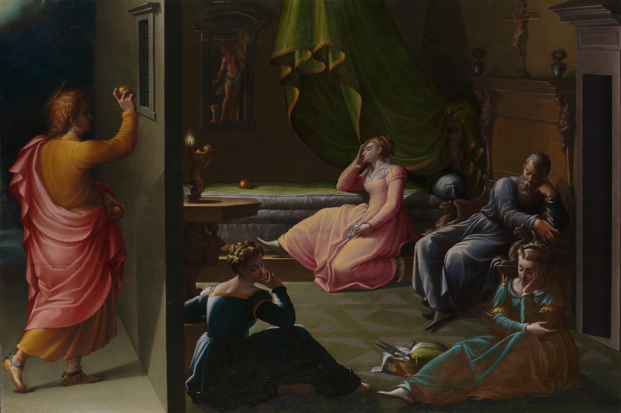 La caridad de San Nicolás de Bari, ca 1555 de Girolamo Macchietti