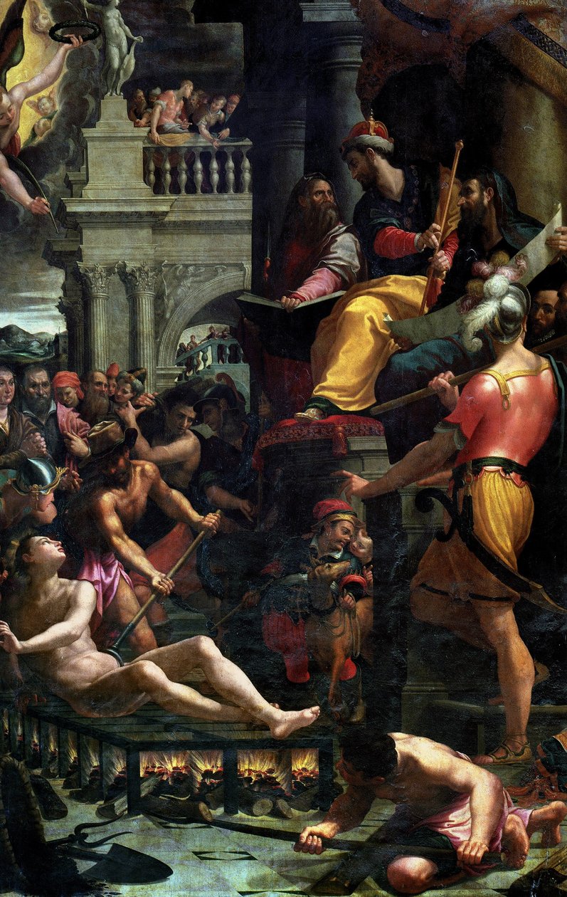 El martirio de San Lorenzo, 1573 de Girolamo Macchietti