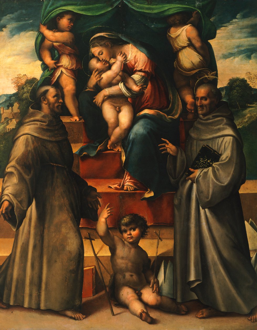 Virgen con el Niño y los Santos, de Girolamo Marchesi da Cotignola (1471-ca 1540) de Girolamo Marchesi da Cotignola
