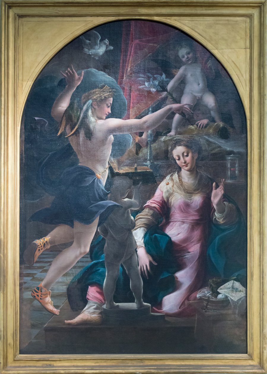 La anunciación de Girolamo Mazzola Bedoli