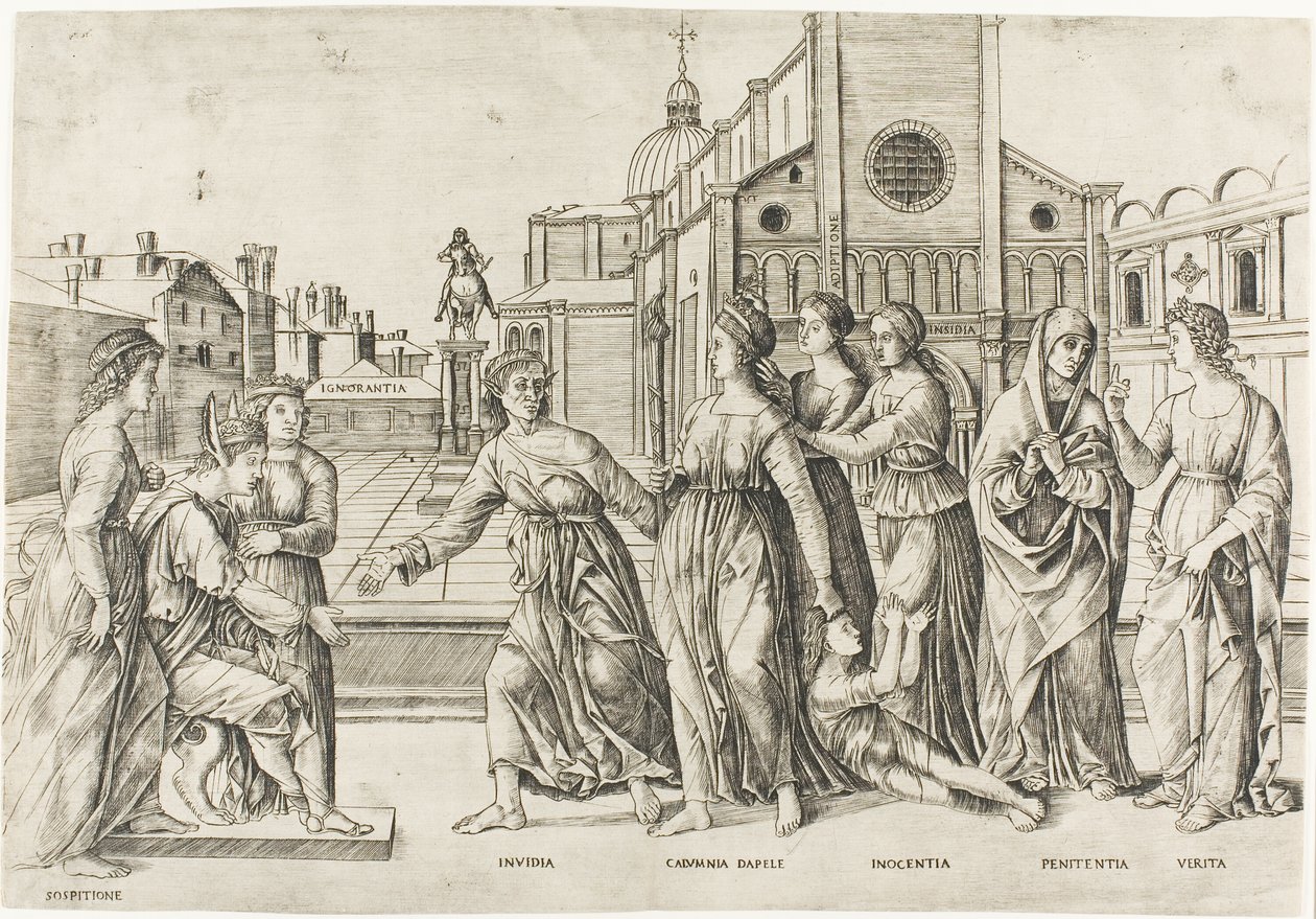 La calumnia de Apeles de Girolamo Mocetto