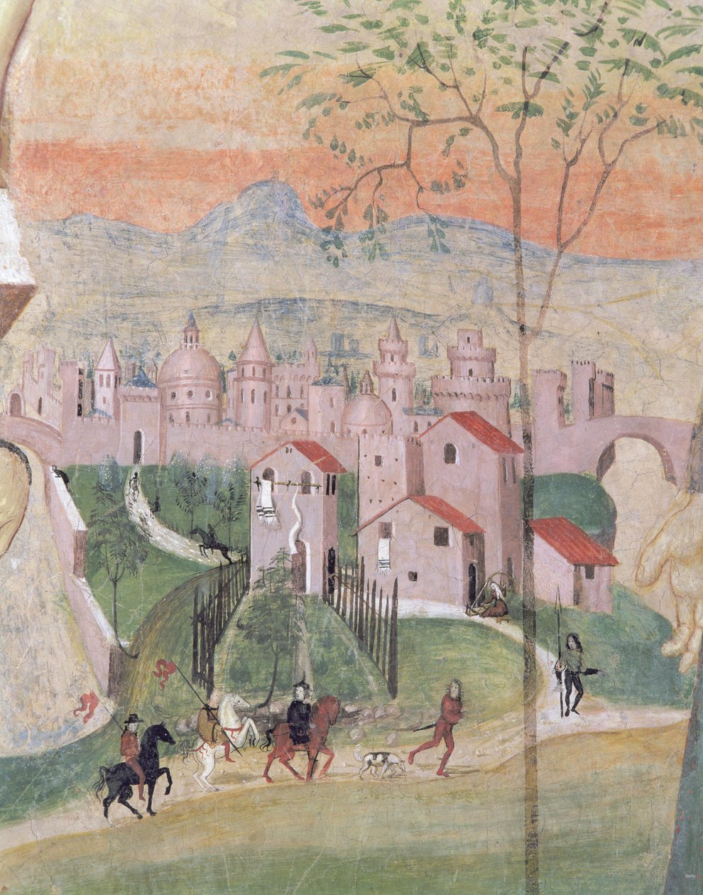 Vista de la ciudad de Prato (detalle) de Girolamo Ristori