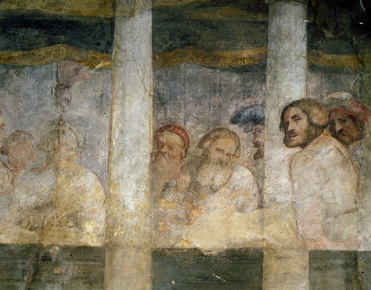 Detalle del fresco por Romanino Girolamo (ca 1484-1566), Iglesia de Sant