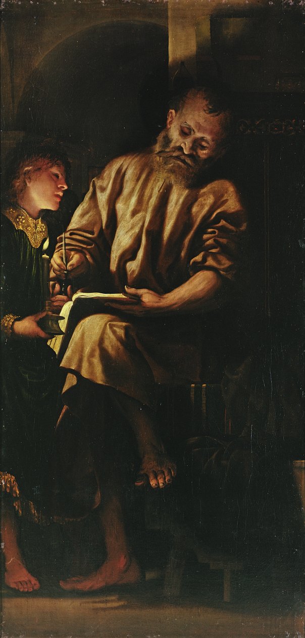 San Mateo y el ángel de Girolamo Romanino