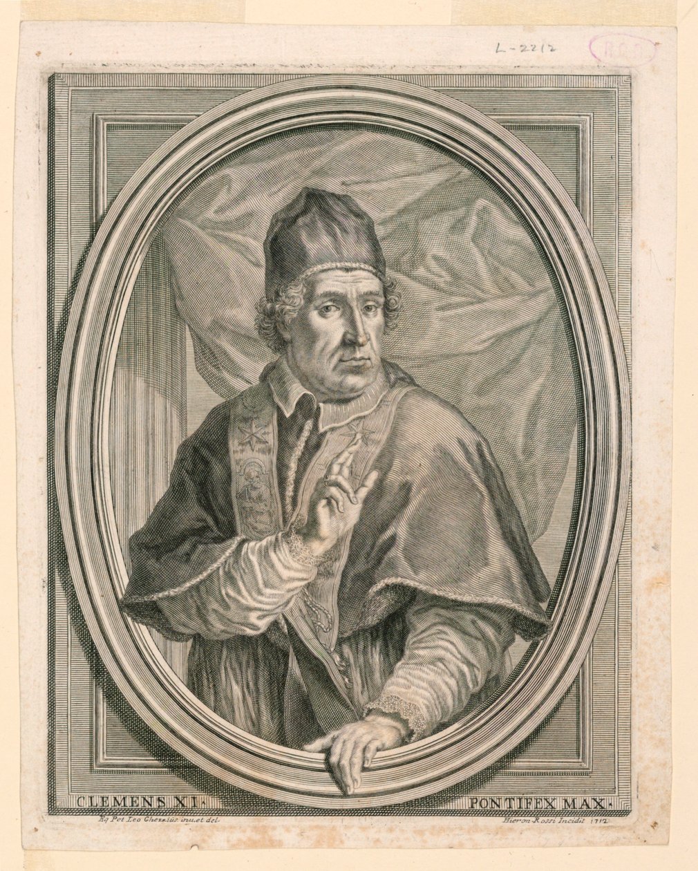 Retrato del Papa Clemente XI de Girolamo Rossi