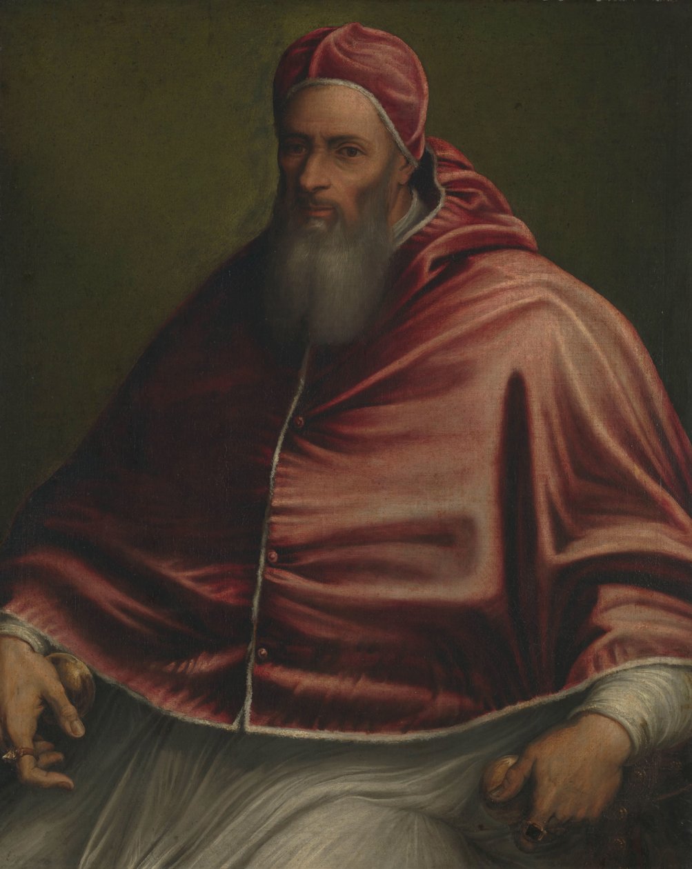 El Papa Julio III (antes llamado Papa Pablo III) de Girolamo Sicciolante (circle of)