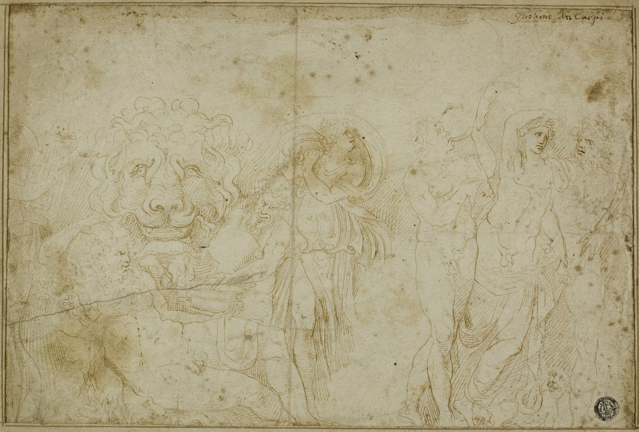 Sarcófago del Palacio de Blenheim: Bacanal con cabeza de león de Girolamo da Carpi