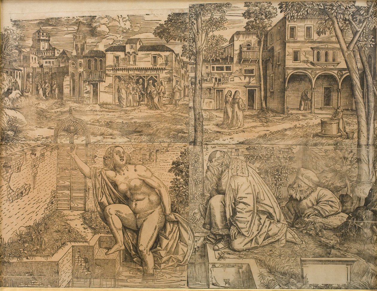 Susana en el baño de Girolamo da Treviso d.Y.