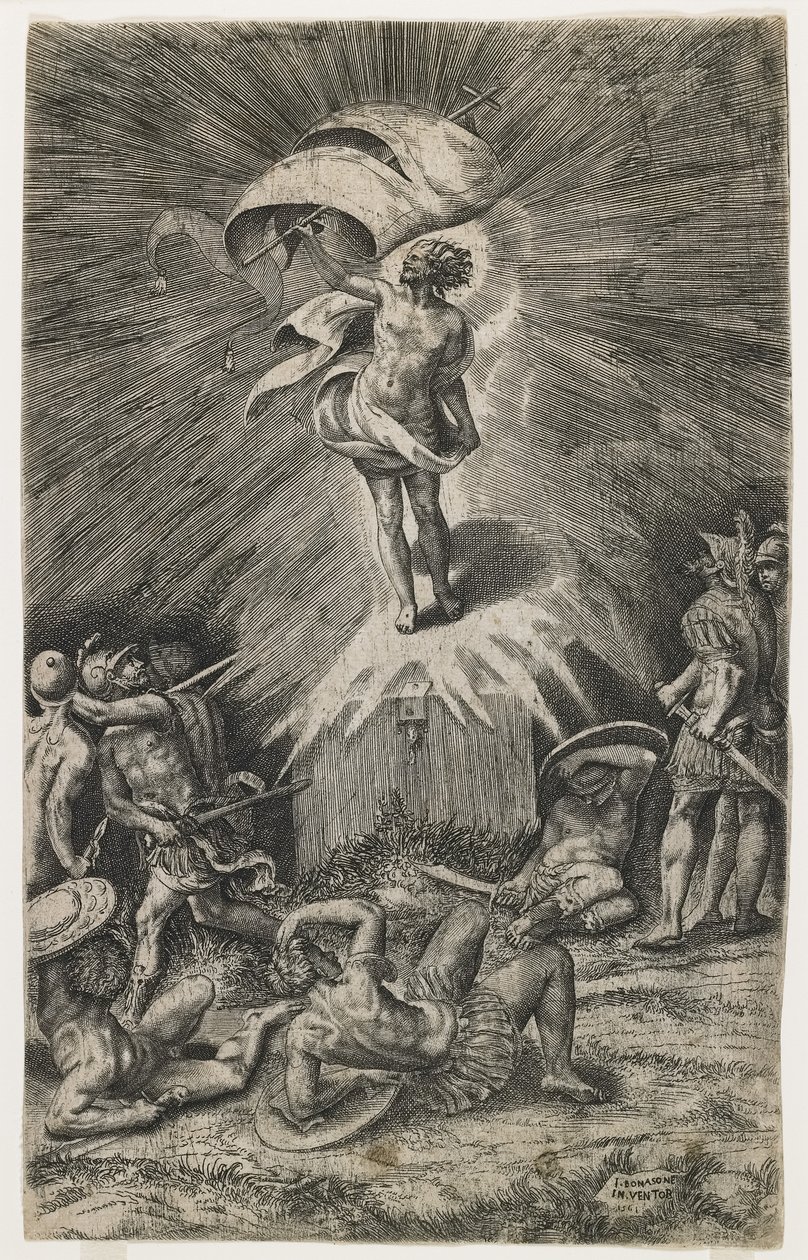La Resurrección, 1561 de Giulio Bonasone