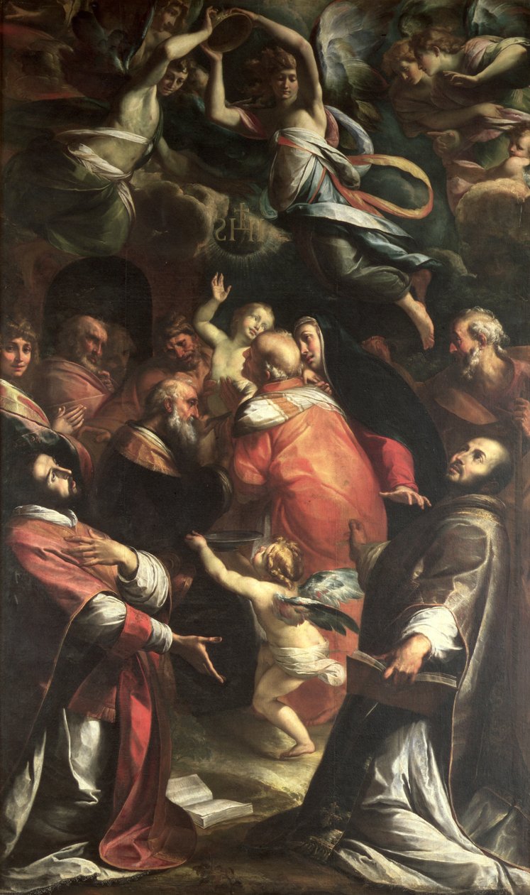Circuncisión de Cristo con San Ignacio de Loyola y San Francisco Javier de Giulio Cesare Procaccini