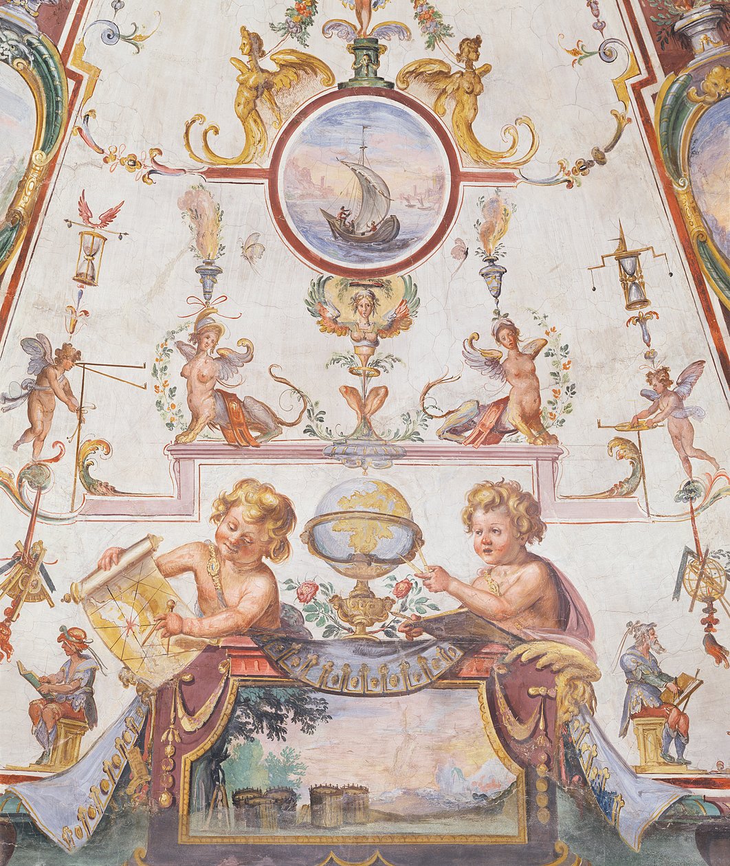Panel del techo del Stanzino delle Matematiche de Giulio Parigi
