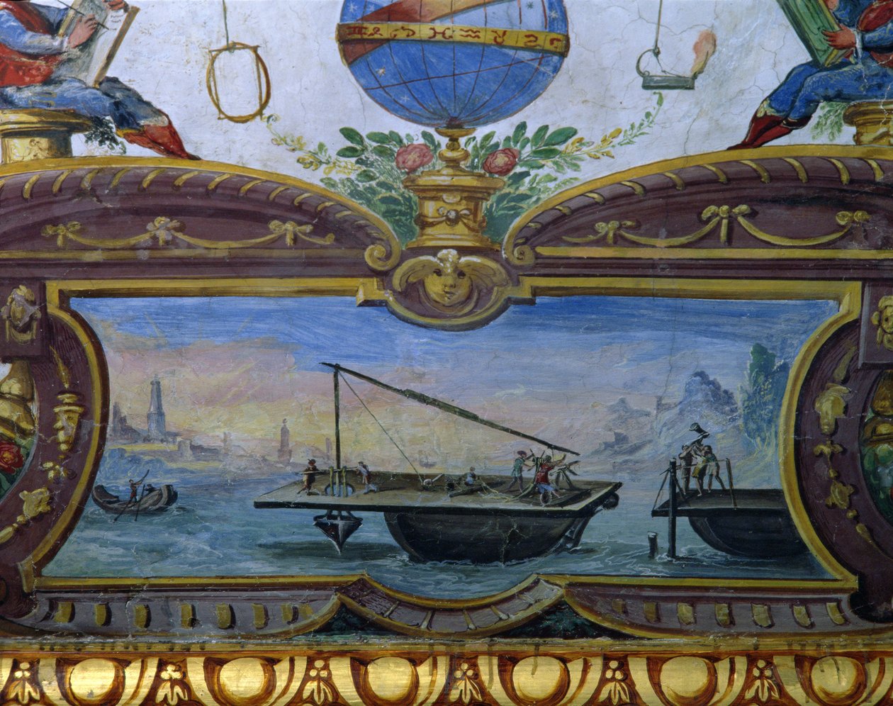 Dispositivo para dragar el mar, Stanza della Mattematica, 1587-1609 de Giulio Parigi