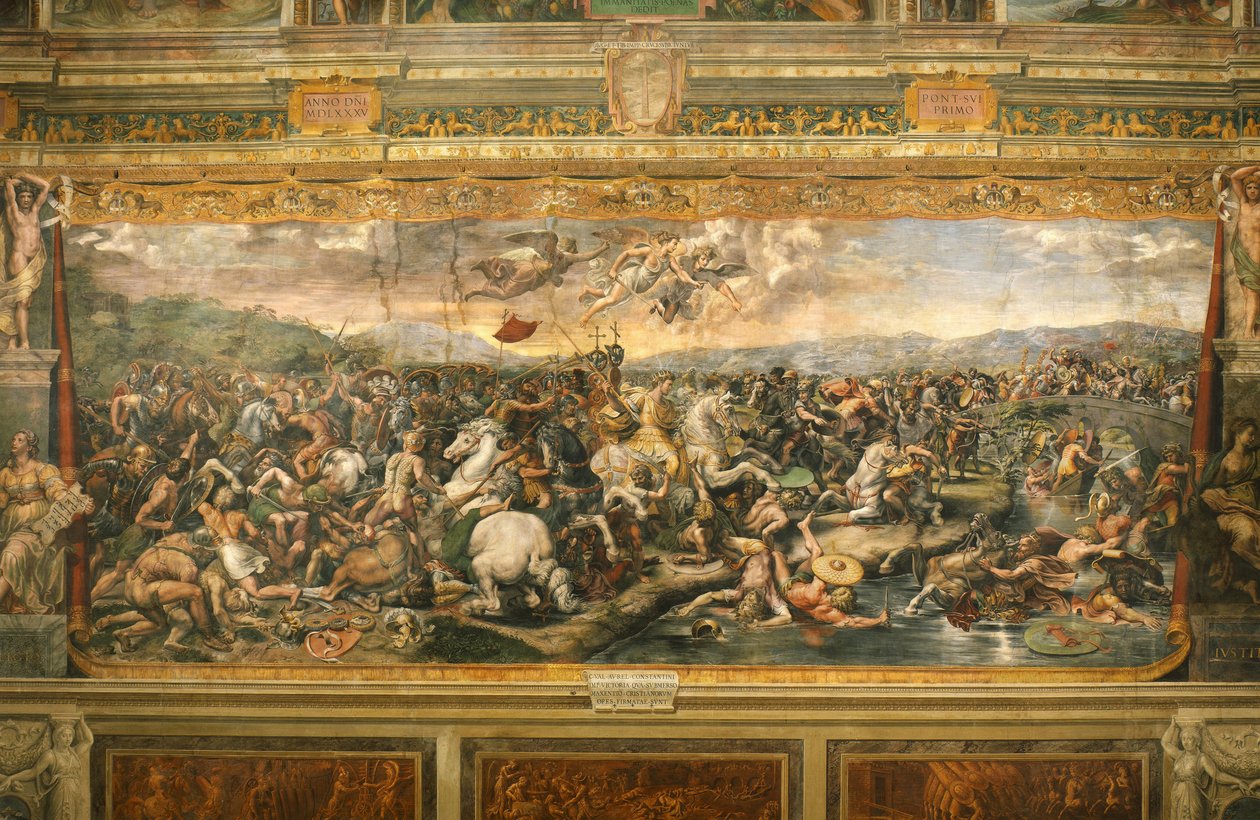Batalla del Puente Milvio de Giulio Romano