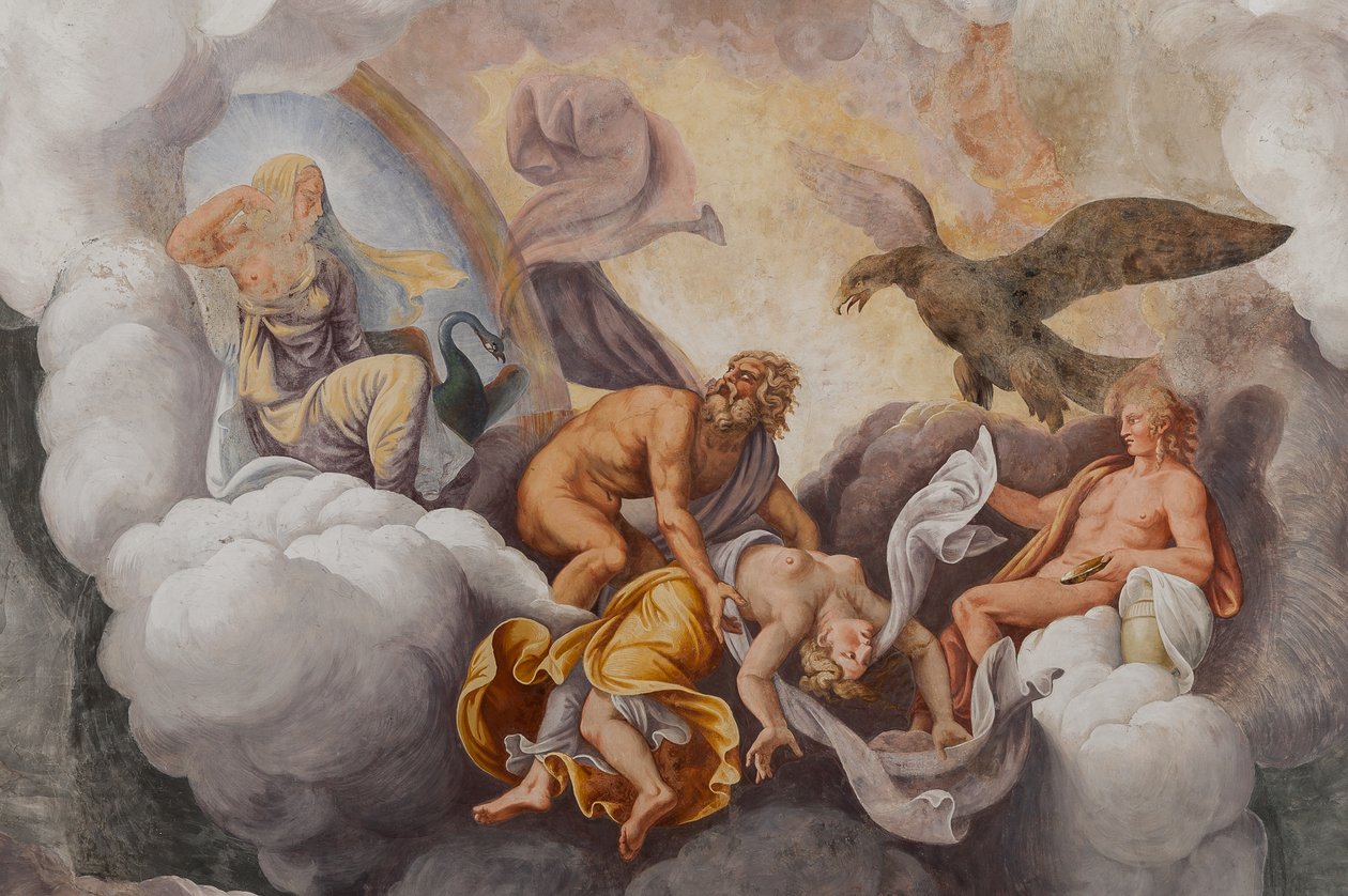 Dioses del Olimpo, El Caballo de Troya, Sala de Troya de Giulio (and workshop) Romano
