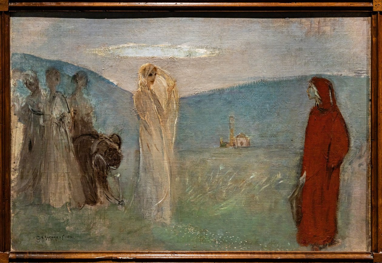 Dante y Beatriz de Giulio Aristide Sartorio
