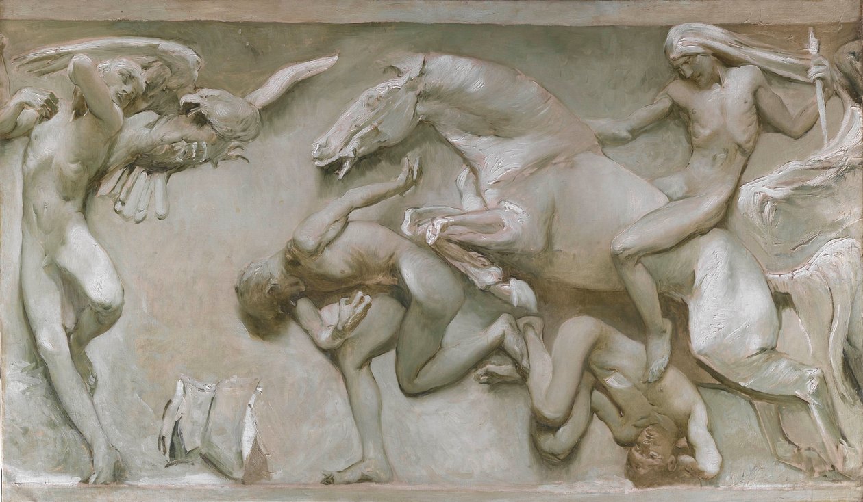 De los Grandes Descubrimientos, A través de las Edades Oscuras..., 1906 de Giulio Aristide Sartorio