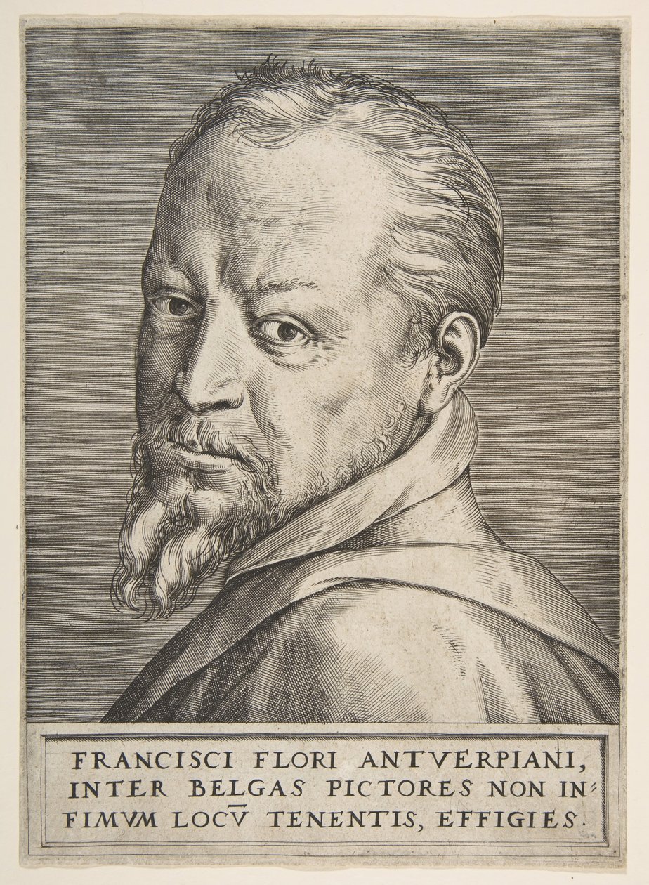 Retrato busto de Frans Floris, 1531-76 de Giulio Bonasone