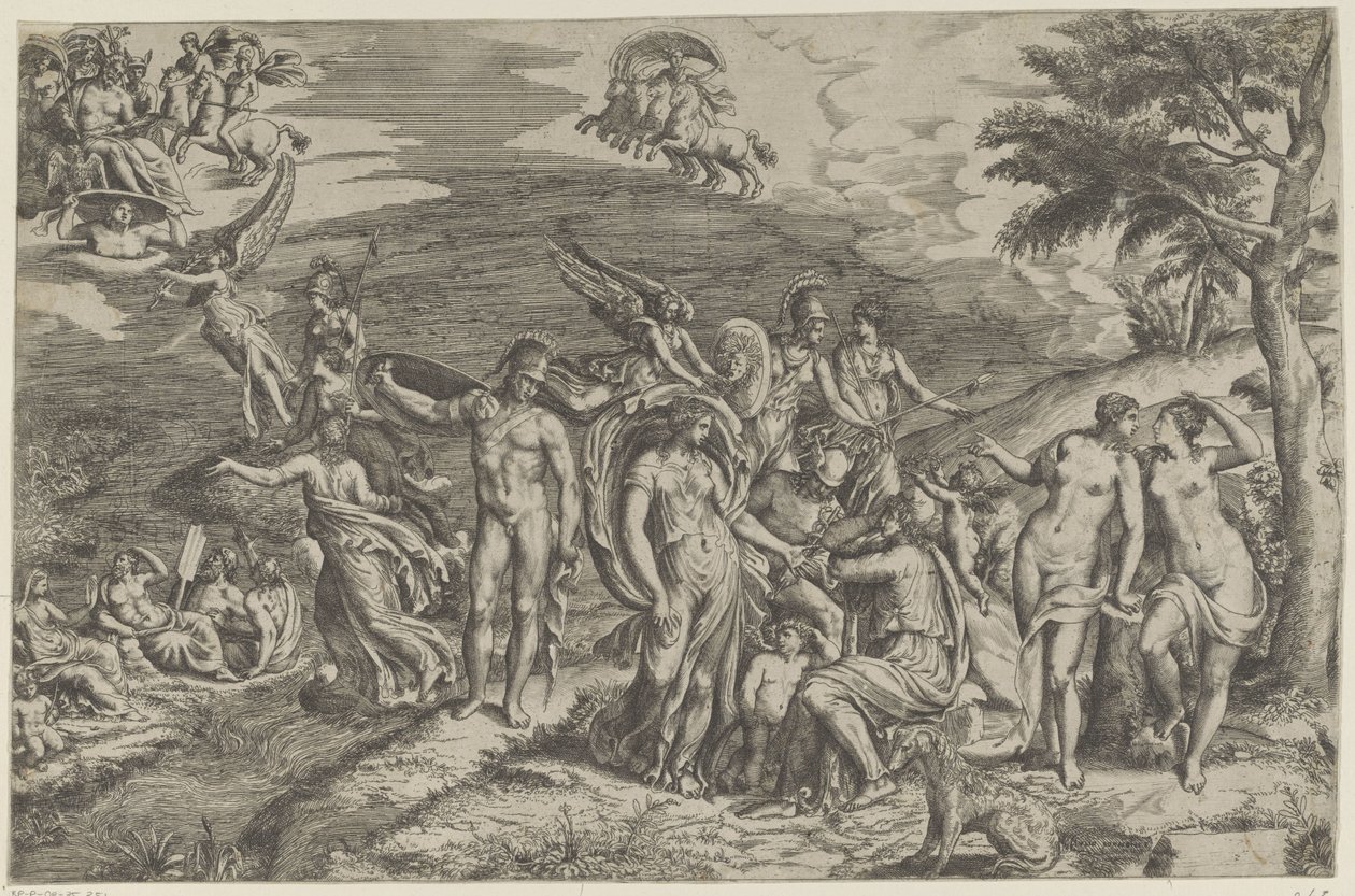 El juicio de París de Giulio Bonasone