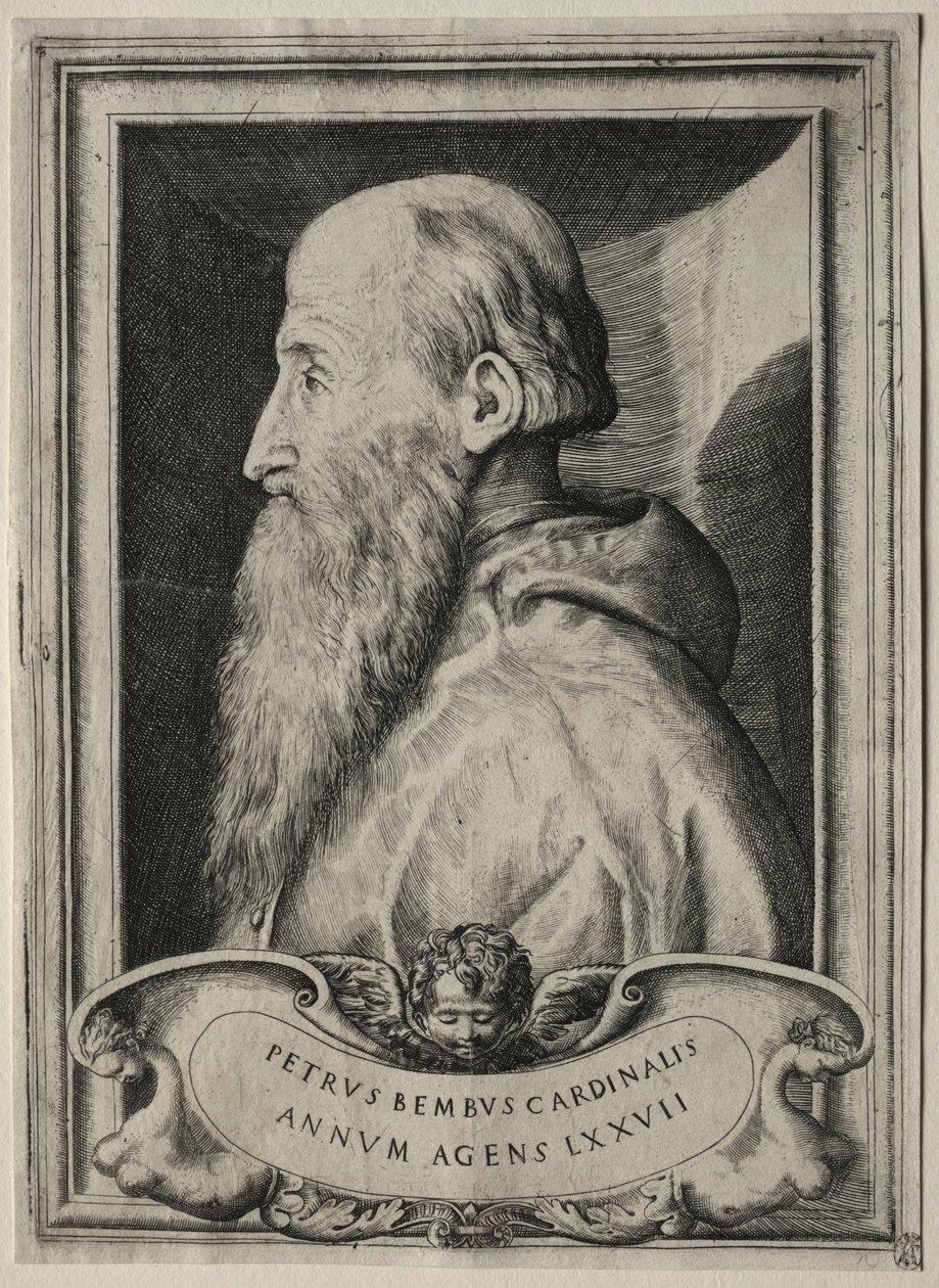 Retrato del Cardenal Pietro Bembo, 1547 de Giulio Bonasone