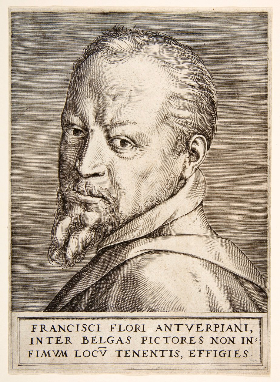 Retrato de Frans Floris, siglo XVI de Giulio Bonasone