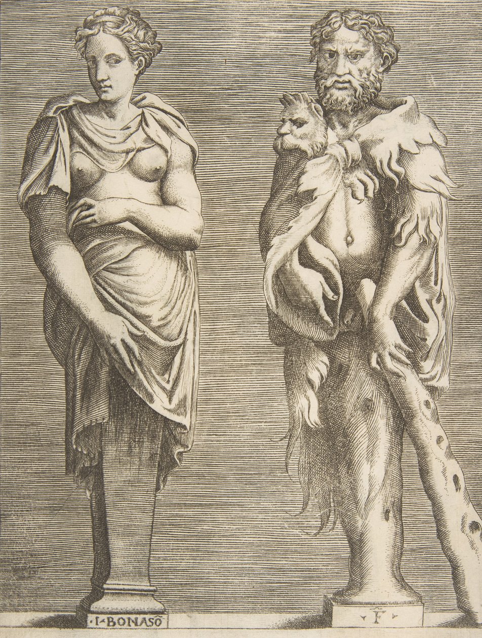Términos de Hércules y Deianira, ca. 1531-76 de Giulio Bonasone