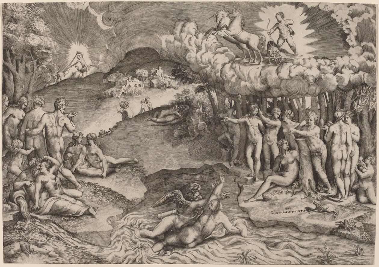 El triunfo del amor de Giulio Bonasone