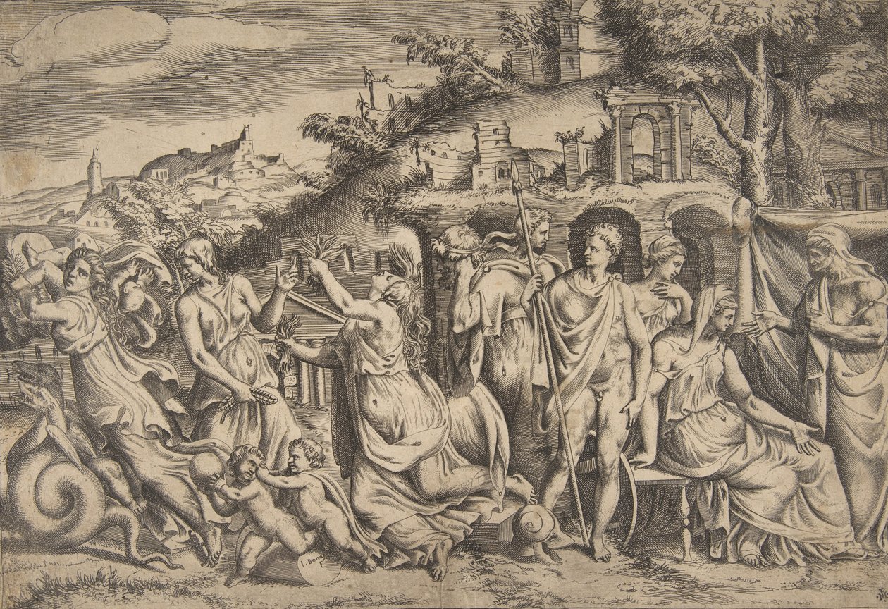 La historia de Jasón y Medea de Giulio Bonasone