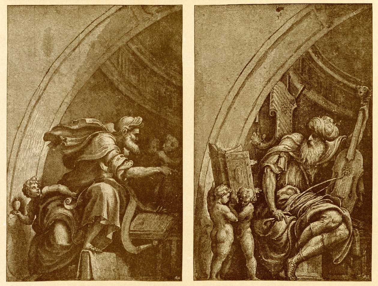 Diseños para el fresco en S. Sigismondo Cremona de Giulio Campi