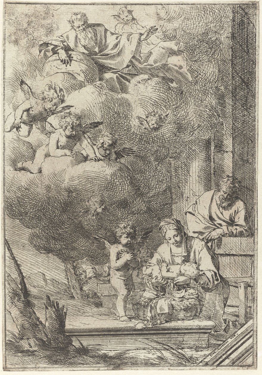 nacimiento de cristo de Giulio Carpioni (I)