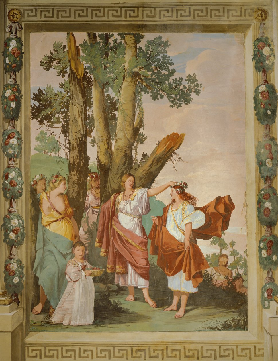 Coronación de la ninfa Amarilis, ganadora de la carrera de Giulio Carpioni