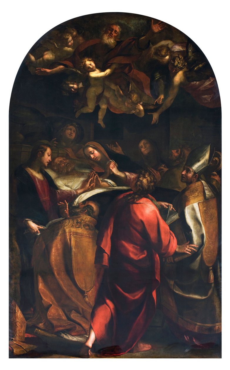 Agonía de San José (Agony of St Joseph) Pintura de Giulio Cesare Procaccini (1574-1625) 1616 Colección particular de Giulio Cesare Procaccini